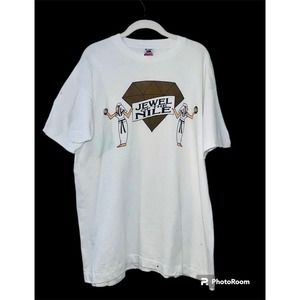 Rare Vintage Jewel of the Nile Large White Short Sleeve T-Shirt Movie Rare